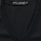 Dark Blue Cotton V-Neck Short Sleeve T-shirt
