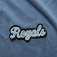 Blue Cotton Collared Short Sleeves T-shirt