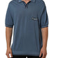 Blue Cotton Collared Short Sleeves T-shirt