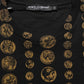 Black All Over Coin Print Cotton Men T-shirt