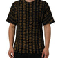 Black All Over Coin Print Cotton Men T-shirt