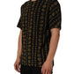 Black All Over Coin Print Cotton Men T-shirt