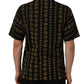 Black All Over Coin Print Cotton Men T-shirt