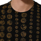 Black All Over Coin Print Cotton Men T-shirt