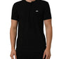 Black Crown Short Sleeved Henley Men T-shirt