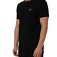 Black Crown Short Sleeved Henley Men T-shirt