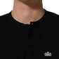 Black Crown Short Sleeved Henley Men T-shirt