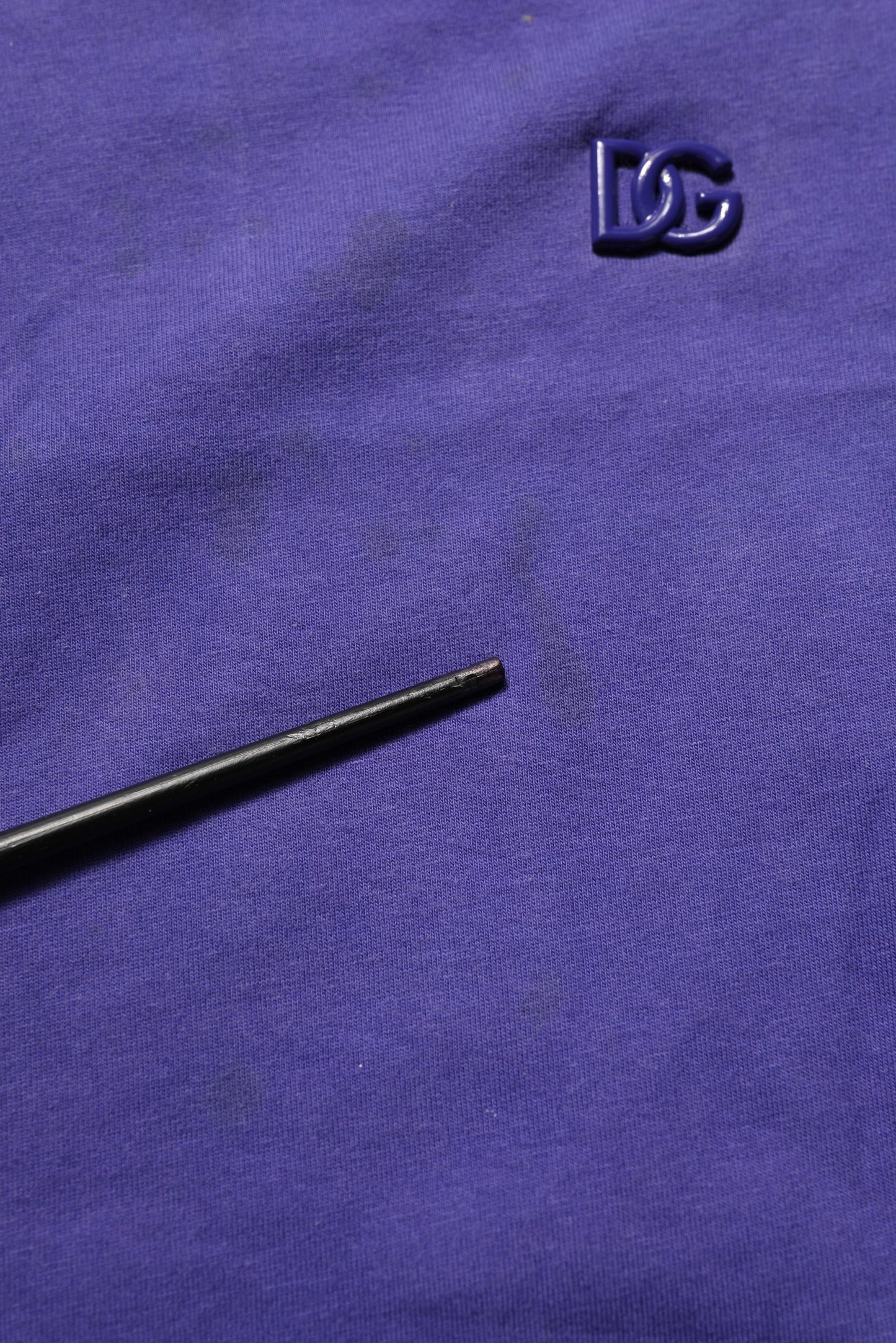 Violet Cotton Crew Neck Short Sleeve T-shirt