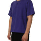 Violet Cotton Crew Neck Short Sleeve T-shirt