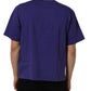 Violet Cotton Crew Neck Short Sleeve T-shirt