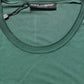 Green Silk Crew Neck Short Sleeves T-shirt