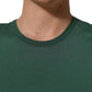 Green Silk Crew Neck Short Sleeves T-shirt