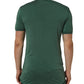 Green Silk Crew Neck Short Sleeves T-shirt