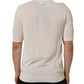Off White Cotton Collared Men Polo T-shirt