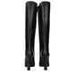 Black Leather High Heel Boots