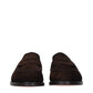 Brown Leather Slip-On Loafers