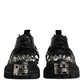 Black Studded Leather Hi-Trekking Derby Men Shoes