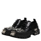 Black Studded Leather Hi-Trekking Derby Men Shoes