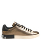 Gold Portofino Calf Leather Sneakers Shoes