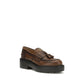 Brown Calf Leather Bos Taurus Platform Loafers