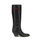 Black Calf Leather Bos Taurus Over The Knee