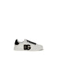 White Calf Leather Bos Taurus Low Top Sneakers