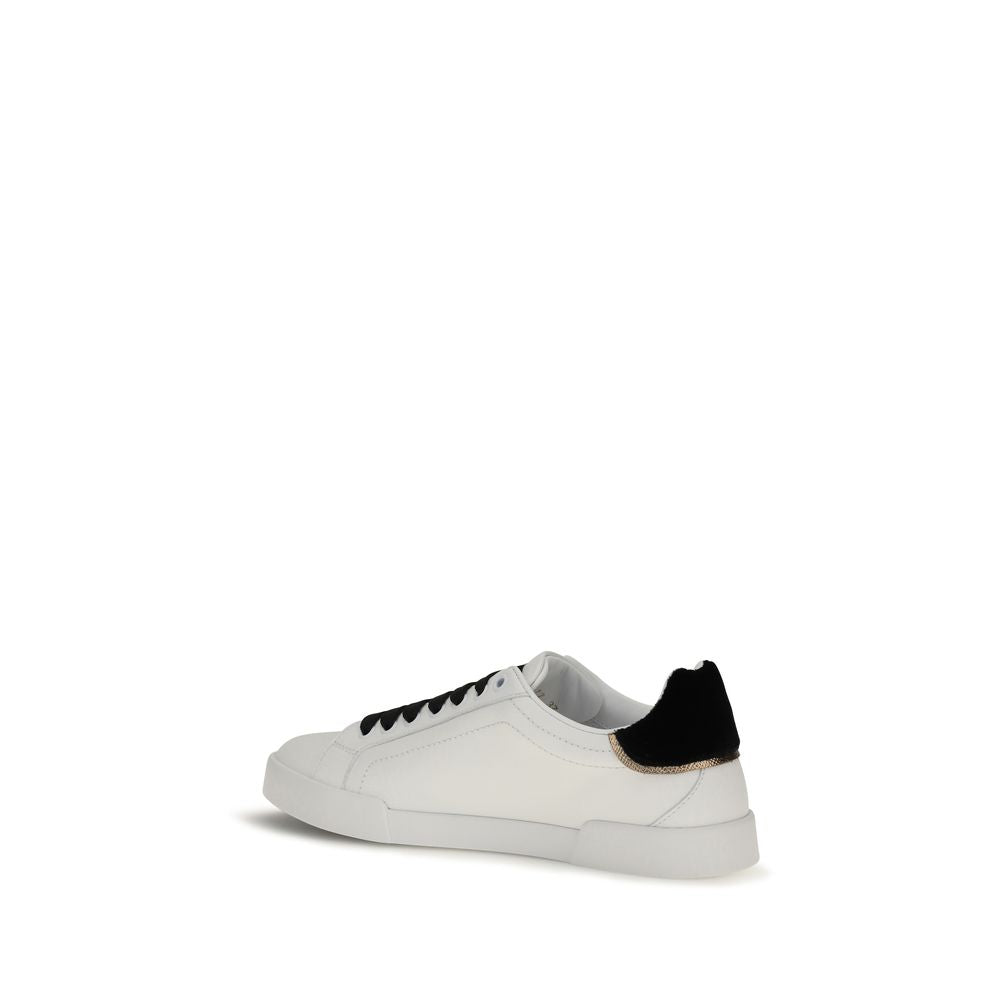 White Calf Leather Bos Taurus Low Top Sneakers