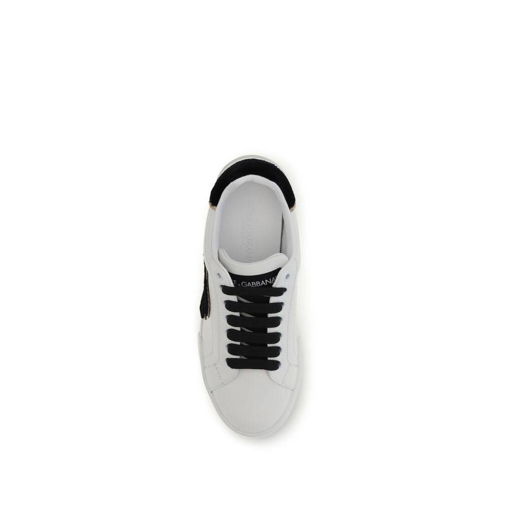 White Calf Leather Bos Taurus Low Top Sneakers