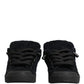 Black Portofino Lace-Up Sneakers Shoes