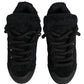 Black Portofino Lace-Up Sneakers Shoes