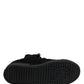 Black Portofino Lace-Up Sneakers Shoes
