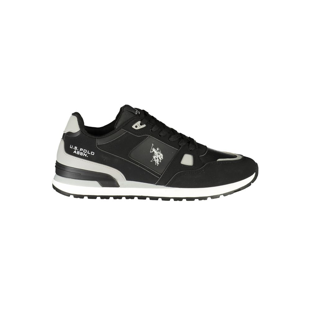 Black Polyurethane Men's Sneaker