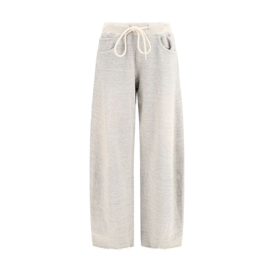 Gray Cotton Casual Pants