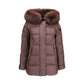 Bordeaux Polyester Full-Length Jacket