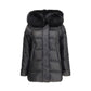 Black Polyester Full-Length Jacket