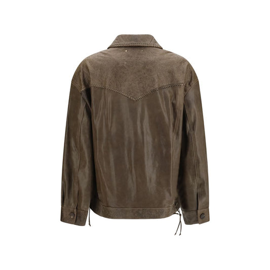 Brown Calf Leather Bos Taurus Leather Jacket