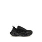 Black Polyester Athletic Sneakers