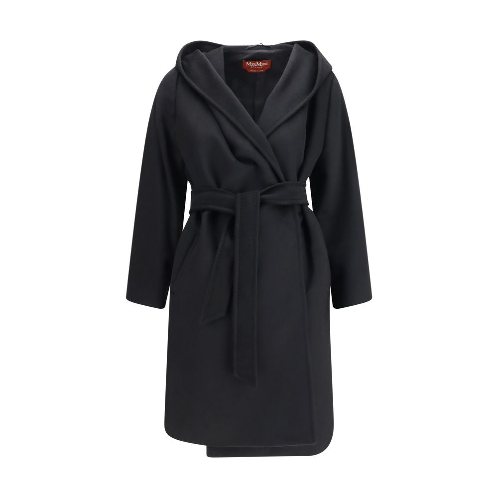 Black Wool Oves Aries Coat