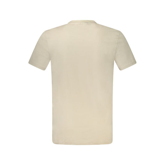 Beige Cotton Men's T-Shirt