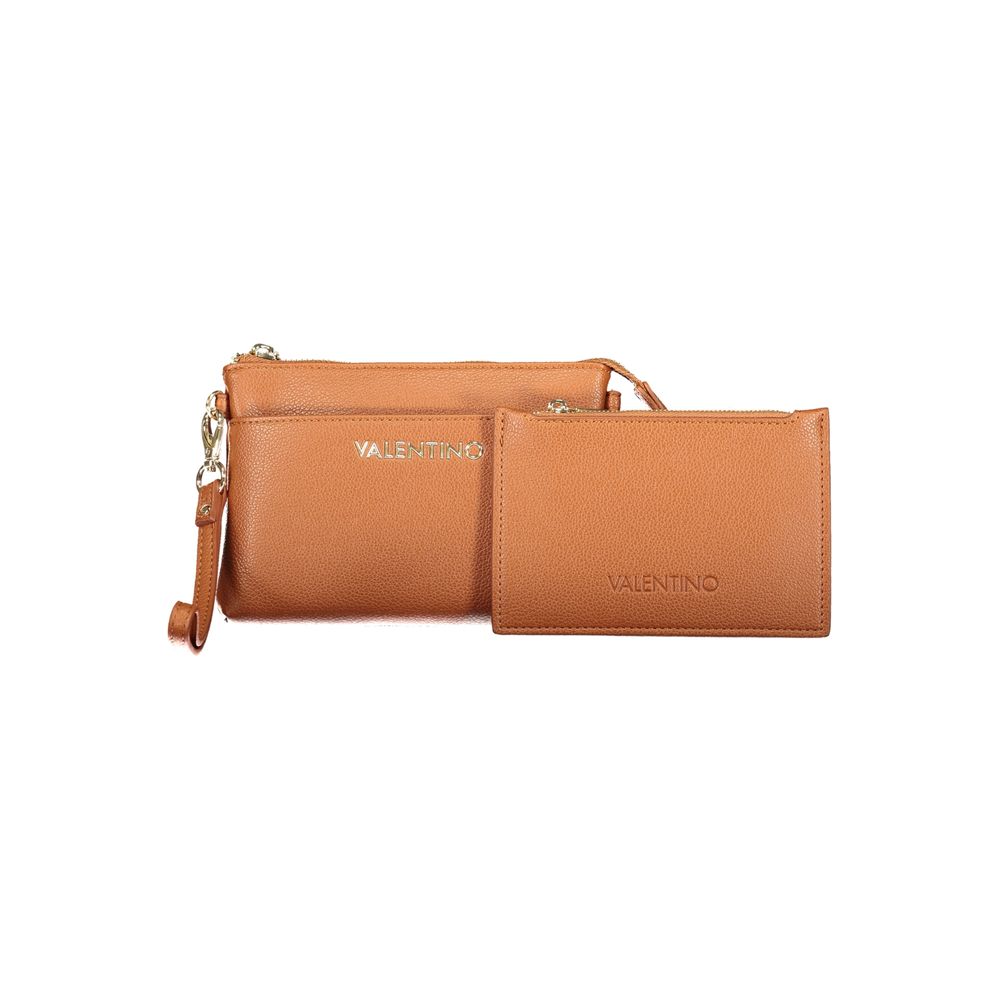 Brown Polyurethane Women's Wallet