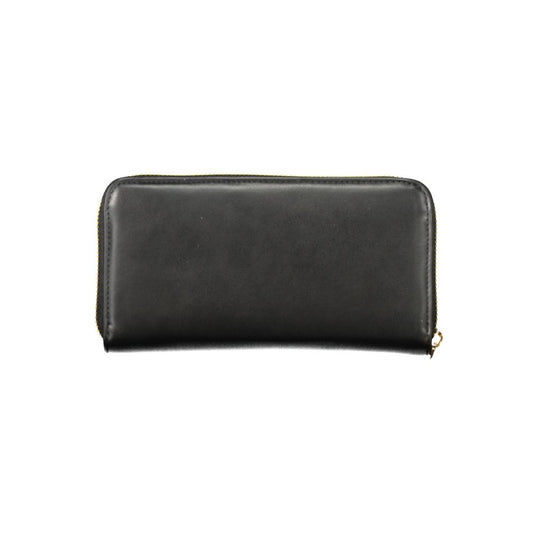 Black Polyurethane Women's Wallet