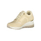 Beige Polyester Athletic Sneakers