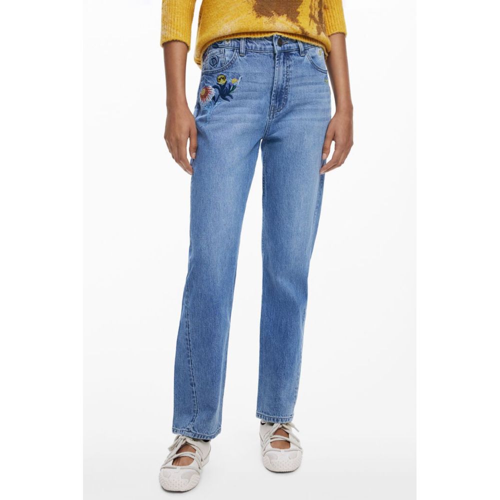 Azzurro Cotton Women's Jeans