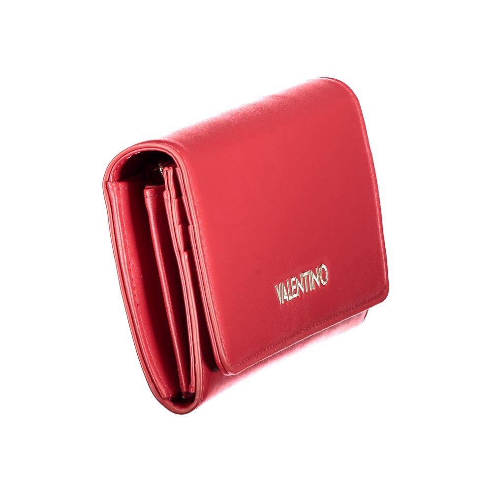 Red Polyurethane Women Wallet