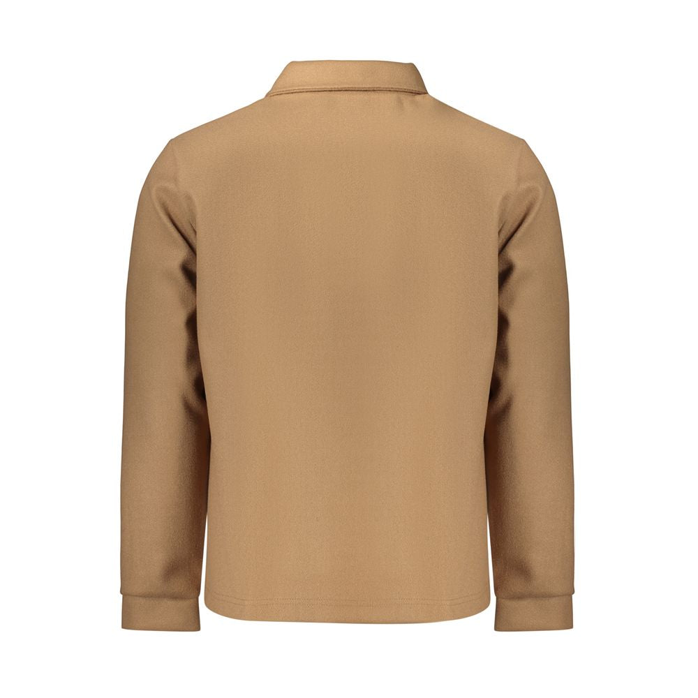 Brown Cotton Full-Length Jacket