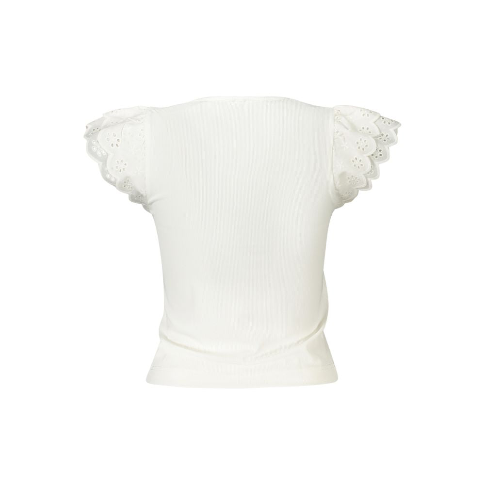 Bianco Poliestere Womens T-Shirt