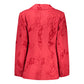 Red Polyester Blazer