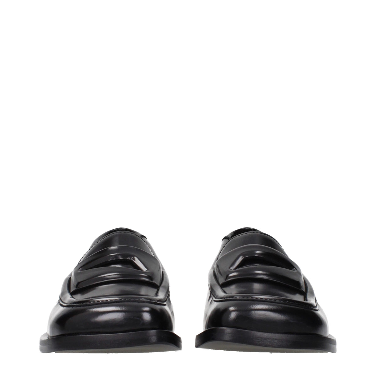 Black Leather Slip-On Loafers