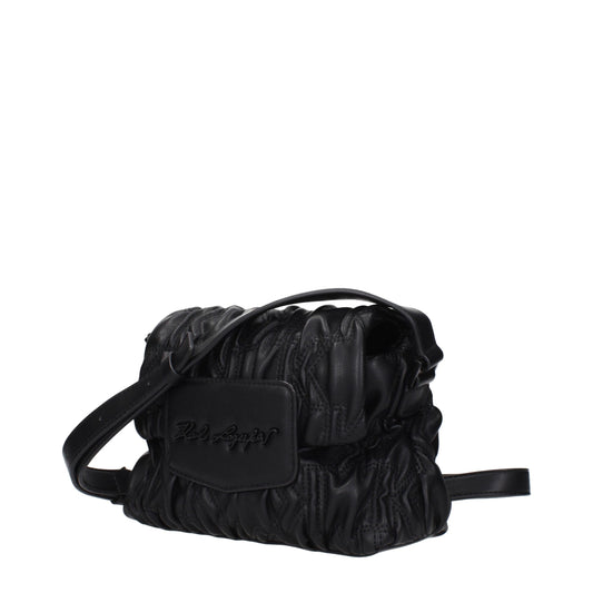 Black Polyester Crossbody Bag