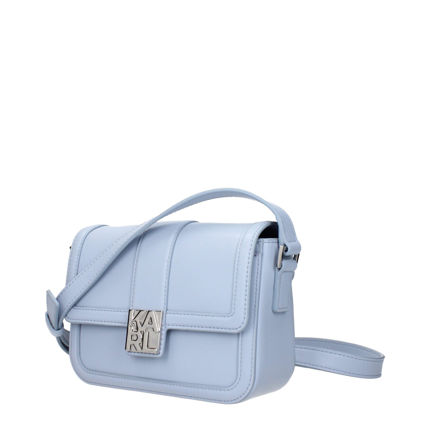 Light Blue Leather Crossbody Bag
